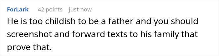 Comment on Reddit post about guy choosing video games over doctors visits with pregnant wife, highlighting immaturity and family advice. Comment on Reddit post about guy choosing video games over doctors visits with pregnant wife, highlighting immaturity and family advice.