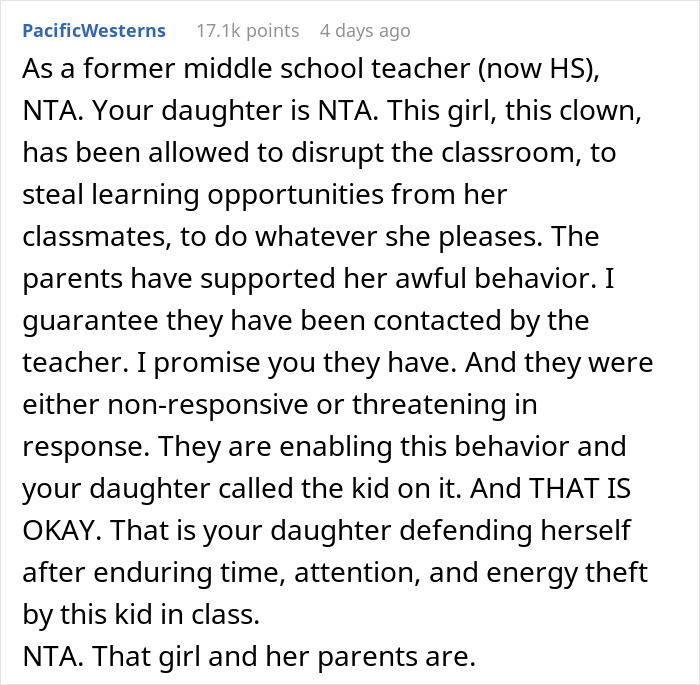 Screenshot of a user comment about a mom inviting an unwanted guest to her daughter’s party causing issues. Screenshot of a user comment about a mom inviting an unwanted guest to her daughter’s party causing issues.