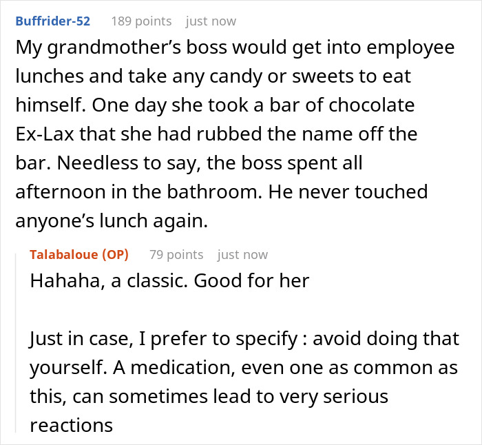 Reddit users share stories of adding menstrual blood to food as a method to prevent theft at work. Reddit users share stories of adding menstrual blood to food as a method to prevent theft at work.