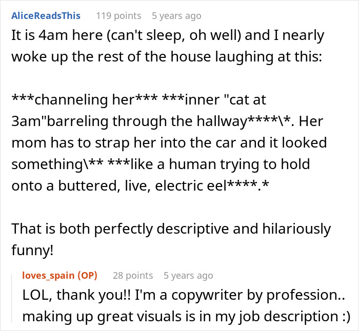 Screenshot of a Reddit conversation about a mom’s surprise babysitting plan backfiring with a hyperactive 6-year-old sugar rush. Screenshot of a Reddit conversation about a mom’s surprise babysitting plan backfiring with a hyperactive 6-year-old sugar rush.