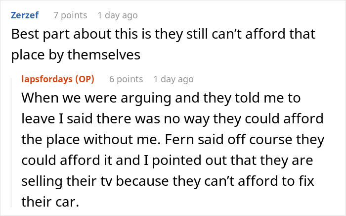 Screenshot of an online discussion about a roommate clash over cats and dogs leading to a legal battle over a deposit. Screenshot of an online discussion about a roommate clash over cats and dogs leading to a legal battle over a deposit.
