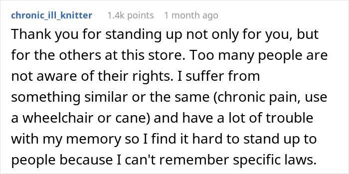 Comment on a forum discussing challenges faced by disabled employees and the importance of standing up against ableist managers. Comment on a forum discussing challenges faced by disabled employees and the importance of standing up against ableist managers.