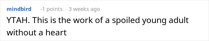 Screenshot of a social media comment criticizing a teen who refuses to babysit in emergency, leaving a 5-year-old alone for hours. - 42