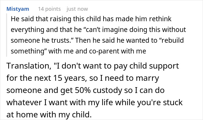 Alt text: Man asks woman to co-parent his secret child after meeting up following years apart, sparking unexpected challenges. Alt text: Man asks woman to co-parent his secret child after meeting up following years apart, sparking unexpected challenges.