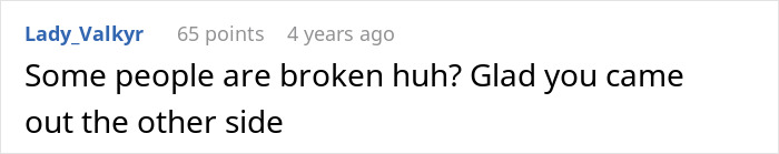 Comment text on a white background expressing resilience, relating to fiancee leaving cancer diagnosis partner struggles. - 45