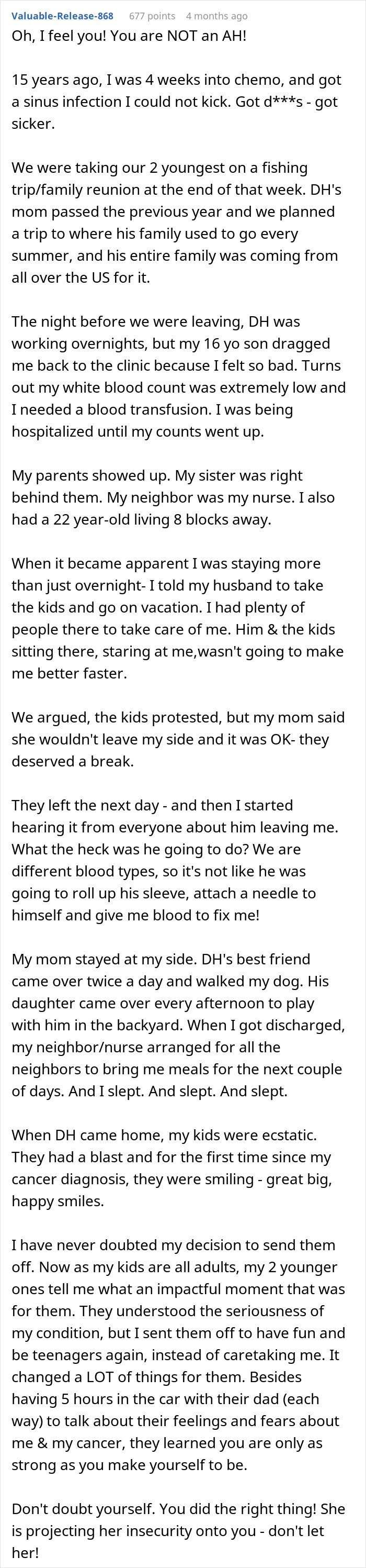 Text excerpt discussing setting boundaries with husband during pregnancy and dealing with challenging in-law dynamics. - 41