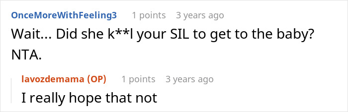 Screenshot of an online discussion about a woman who believes stepdaughter’s baby is hers, highlighting concerns about her mental health. Screenshot of an online discussion about a woman who believes stepdaughter’s baby is hers, highlighting concerns about her mental health.