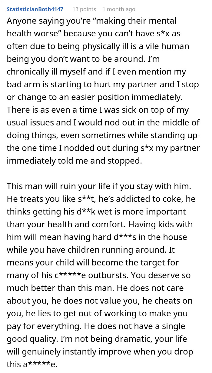 Text post discussing a husband demanding a child and opening marriage, wife responds by giving divorce papers. - 43