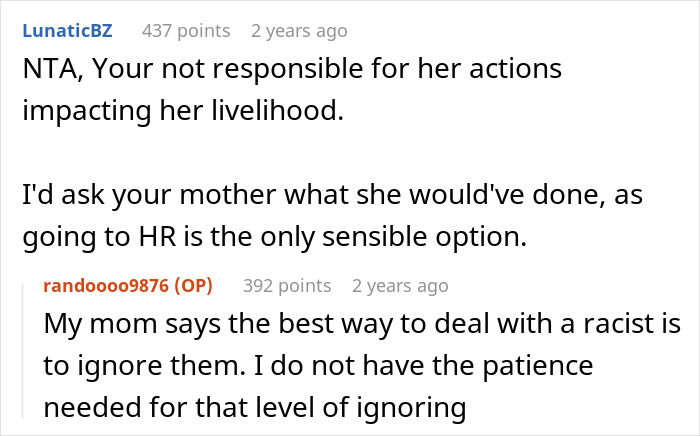 Online discussion about woman switching behavior after realizing coworker is Muslim and addressing blatant Islamophobia.