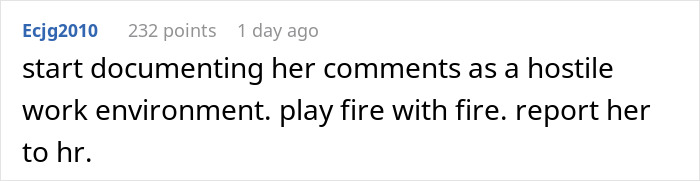 Comment on a forum suggesting to document hostile work behavior and report to HR regarding GIFs in Slack affecting morale. - 19