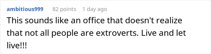 Comment about workplace communication, highlighting issues affecting morale due to not sending GIFs in Slack. - 22