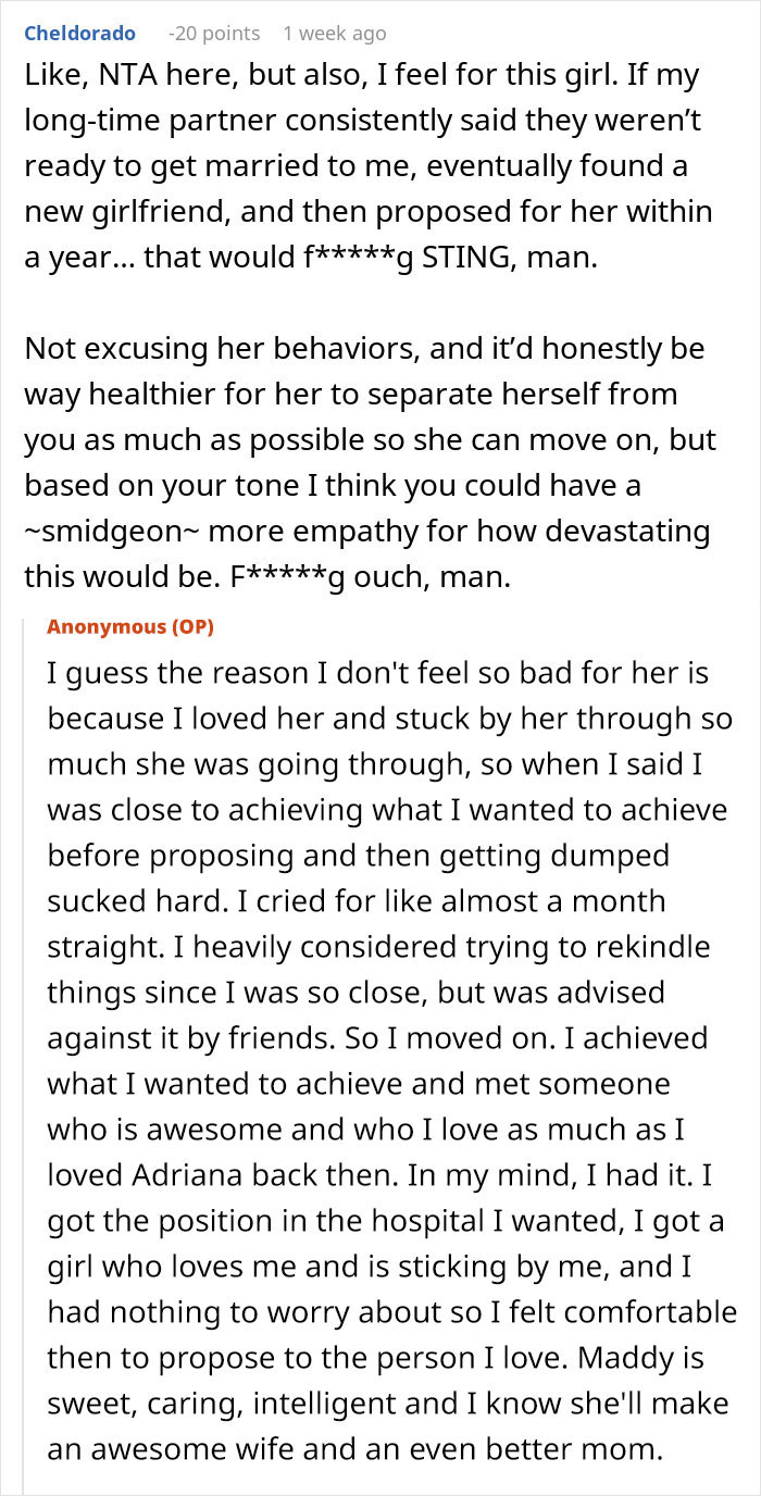 Screenshot of an online discussion about a man threatening to cut off his mother over her friendship with his vengeful ex. - 27