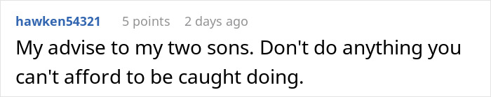 Screenshot of a Reddit comment advising not to fudge data to make a department look better to avoid consequences.