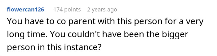 Comment on a forum post discussing a man’s baby shower with friends that angered his pregnant ex, highlighting co-parenting challenges. - 25