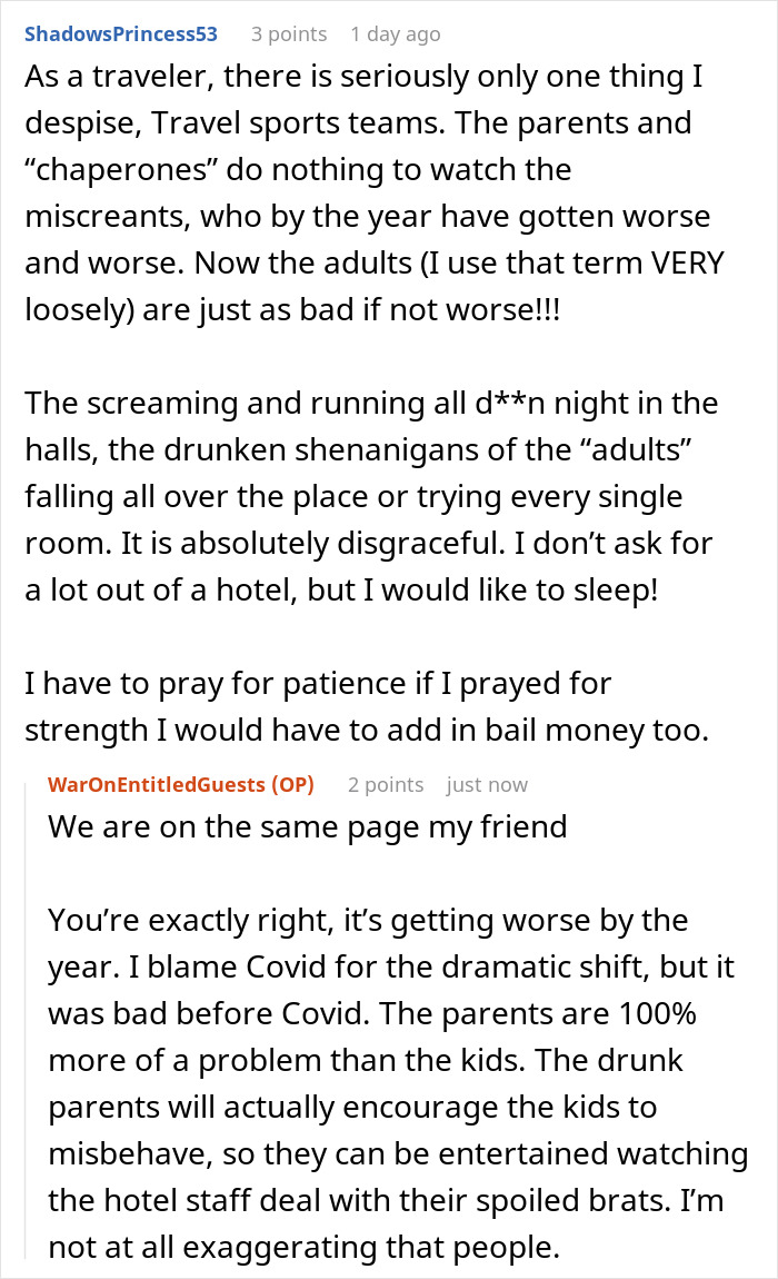 Obnoxious Karen arguing with hotel staff to use the closed pool while others watch in frustration. - 28