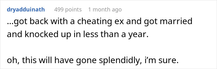 Comment text about man crushed after wife cheats, reflecting on relationship and healing after heartbreak. - 43