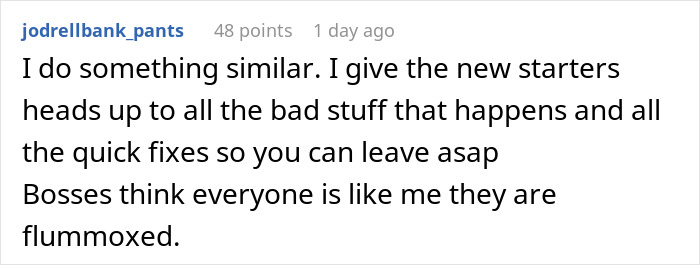 Screenshot of a forum comment discussing whistleblowing on a boss who steals two days of employee pay.