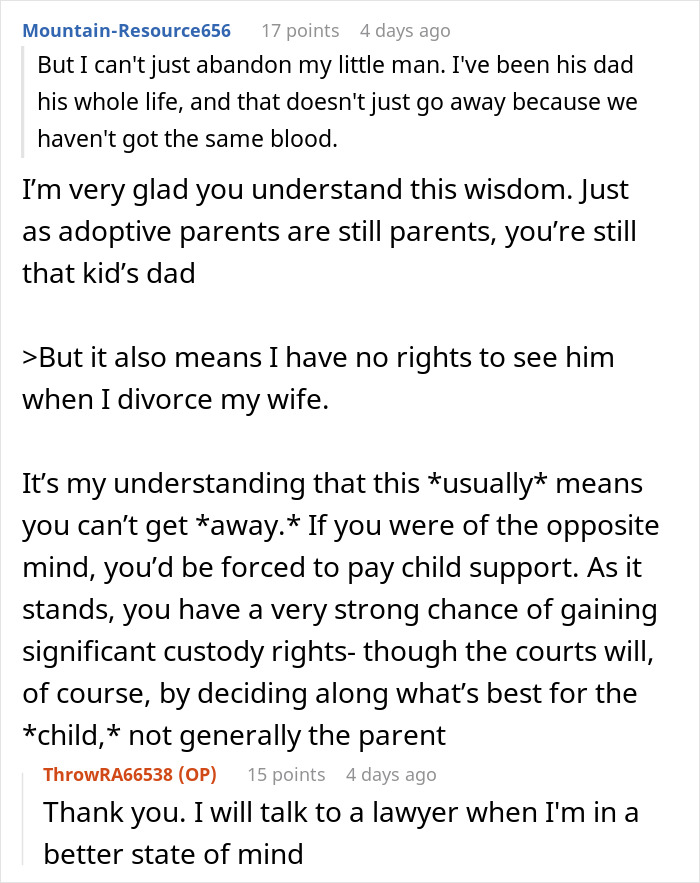 Comment discussing a dad ready to save his child’s life facing disheartening truth about custody and parental rights. - 19
