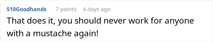 Comment text from user 510Goodhands reacting to a boss ignoring messages after client communication in a casual online forum. - 34