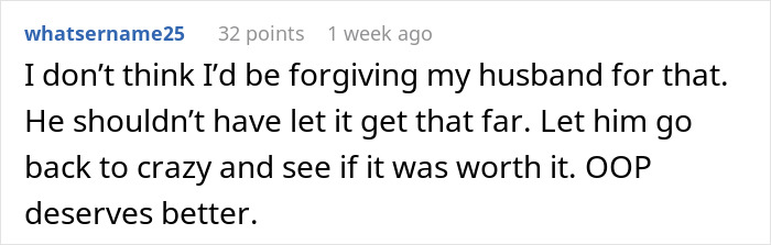 Screenshot of a social media comment reacting to hubby&rsquo;s emotional reunion with ex and lingering feelings causing red flags for wife.