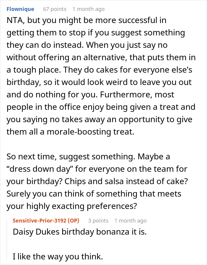 Annoyed worker sitting at desk with birthday cake, showing frustration over office birthday celebrations. - 21