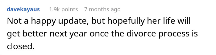 Comment about a drunk wife flashing husband’s friends and facing verbal attacks and physical violence shared on an online forum. - 31