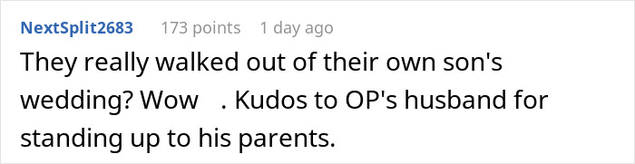 Comment about bride called self-centered brat by groom’s parents for not kicking out autistic nephew at wedding. Comment about bride called self-centered brat by groom’s parents for not kicking out autistic nephew at wedding.