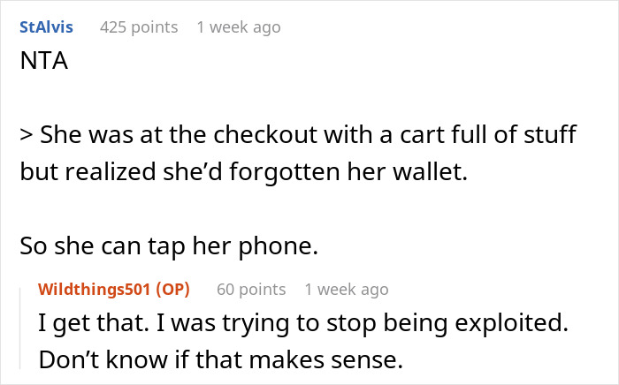 Reddit discussion about a lady borrowing many items and expecting neighbor to pay her $85 grocery bill. Reddit discussion about a lady borrowing many items and expecting neighbor to pay her $85 grocery bill.