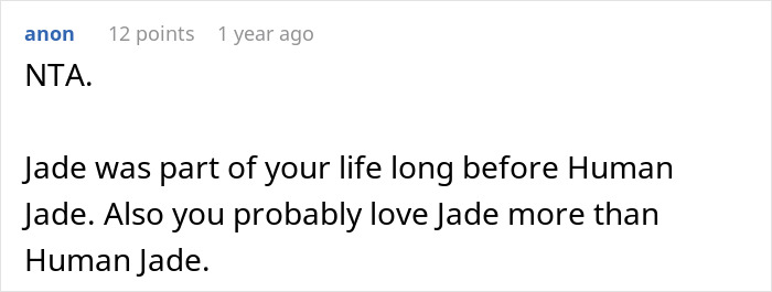 Screenshot of an online comment discussing a woman furious her partner won’t rename their cat for her. - 34