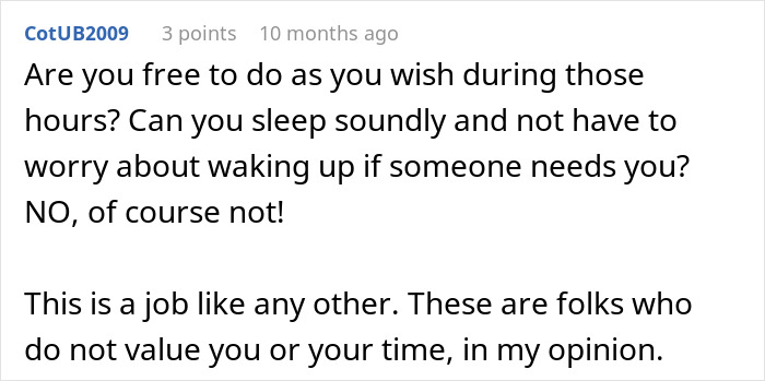 Comment about nanny asked to work 20 hours overnight but offered pay for only 8, highlighting unfair treatment. - 37