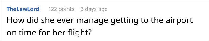 Comment on a forum post discussing a tourist oversleeping multiple days and blaming the guide for not waking her up. - 31