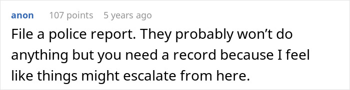 Text comment on a social media post discussing an entitled grandma causing family drama after stealing grandson&rsquo;s ashes.