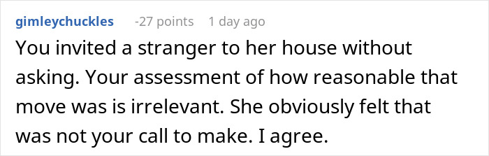 Comment on a forum post discussing the overreaction to ordering DoorDash while babysitting, emphasizing boundaries and respect. Comment on a forum post discussing the overreaction to ordering DoorDash while babysitting, emphasizing boundaries and respect.