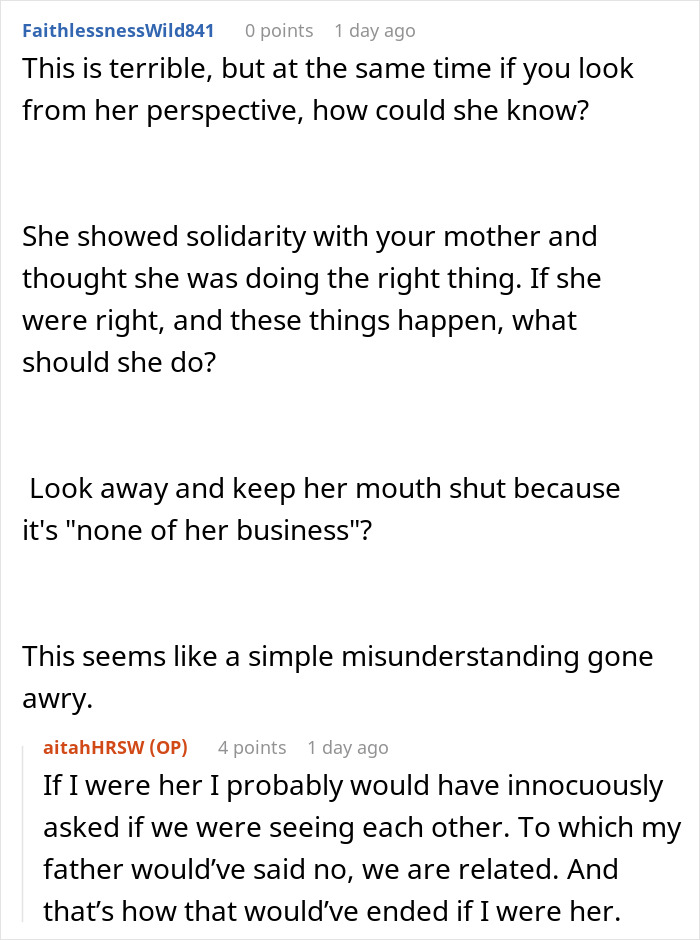 Reddit discussion about a new nurse accused of having an affair with the father, causing conflict and misunderstanding. Reddit discussion about a new nurse accused of having an affair with the father, causing conflict and misunderstanding.