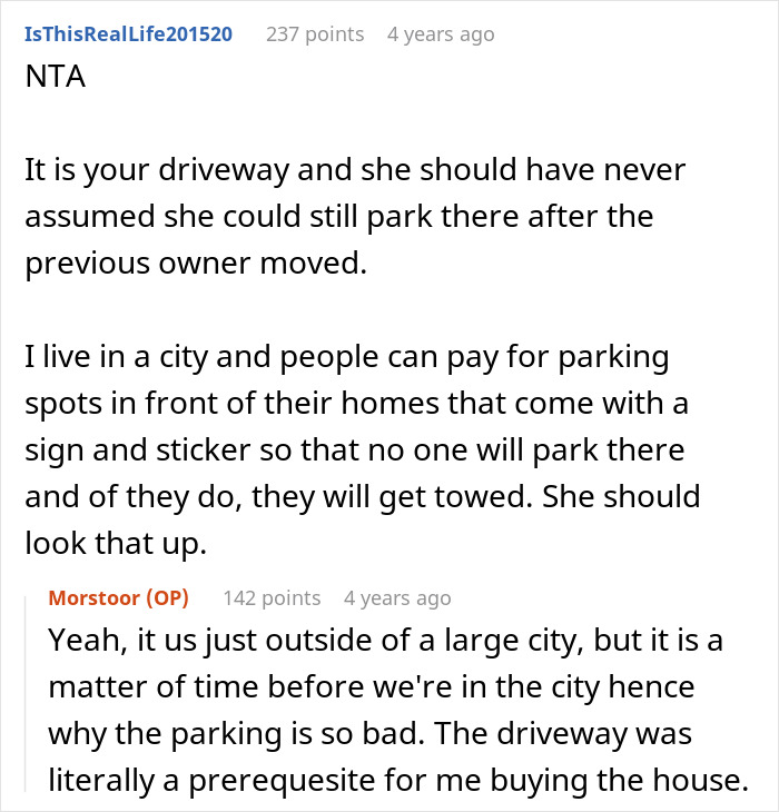 Disabled woman wrongly claims ownership of neighbor&rsquo;s driveway causing a parking dispute and rude awakening about property rights.