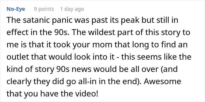 Comment discussing the mom closing down a gaming store after they sold dozens of swords to her son. - 57