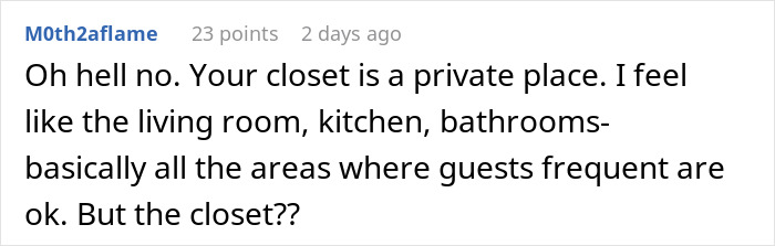 Screenshot of a Reddit comment discussing privacy concerns about a MIL having a house key without the fiancee knowing. - 21
