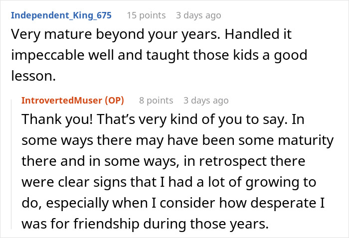 Pregnant woman getting revenge after friend’s guest steals, showing strength and maturity in a thoughtful online discussion. - 56