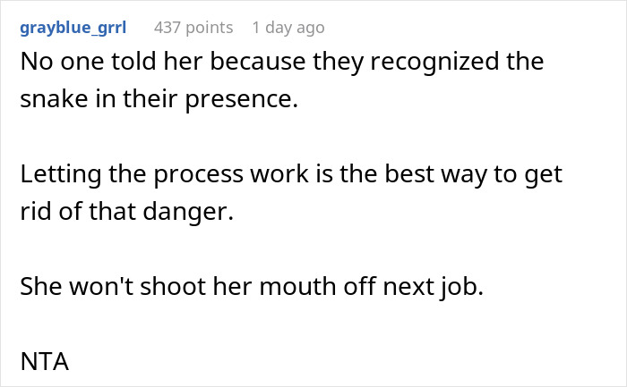 Screenshot of a forum comment discussing getting a new nurse fired over false accusations involving an affair with a father. Screenshot of a forum comment discussing getting a new nurse fired over false accusations involving an affair with a father.