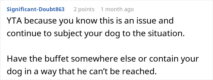 Reddit comment discussing a woman refusing to replace nephew&rsquo;s jacket after dog&rsquo;s accident despite warnings.