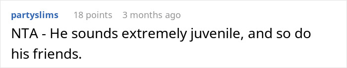 Screenshot of an online comment discussing a boyfriend asking for payment in front of friends and reacting negatively when refused. - 28