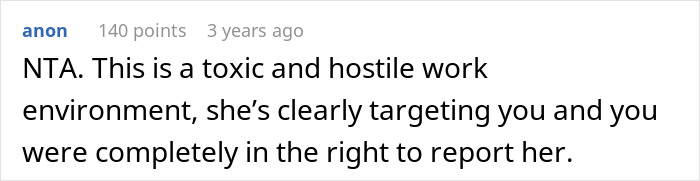 Screenshot of a comment about a toxic workplace where a boss is bad with technology and caught spying on a coworker.