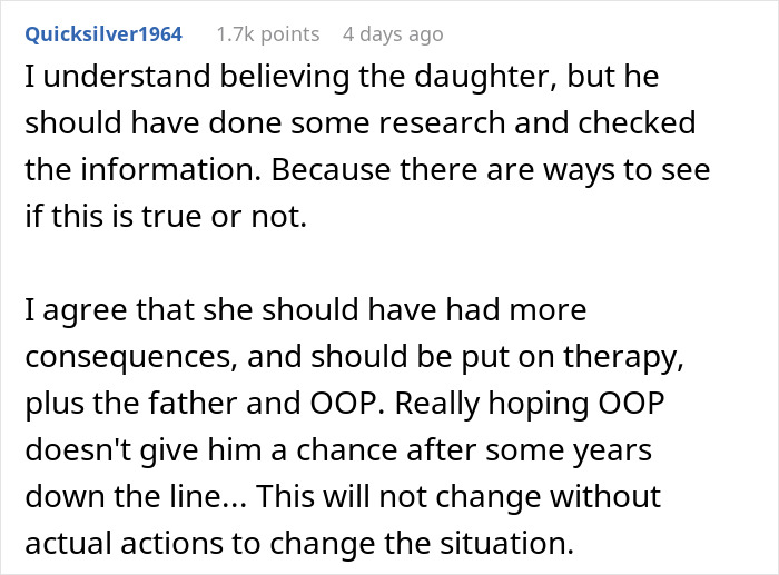 Comment discussing teen forging texts to sabotage dad&rsquo;s relationship and the consequences for the pregnant fianc&eacute;e.