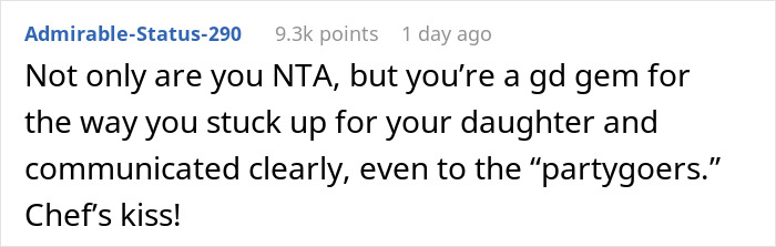 Screenshot of a forum comment praising a mother for supporting her daughter during a menstruation celebration discussion. - 27