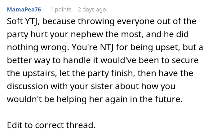 Woman upset brother cut son&rsquo;s party short after sentimental toy broke, causing family tension and emotional distress.