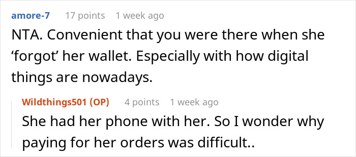 Text conversation about a lady borrowing items and expecting her neighbor to pay an $85 grocery bill using her phone. Text conversation about a lady borrowing items and expecting her neighbor to pay an $85 grocery bill using her phone.
