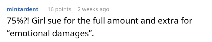 Comment on a wedding mishap about caterers getting the wedding date wrong just one hour before ceremony.