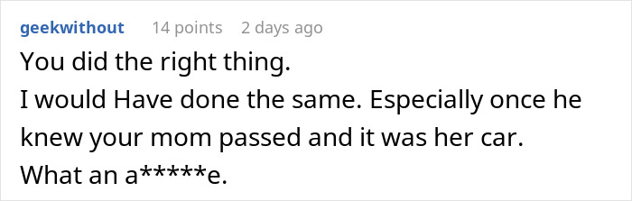 Comment discussing someone leaving a date stranded by the side of the road after insulting their companion. Comment discussing someone leaving a date stranded by the side of the road after insulting their companion.