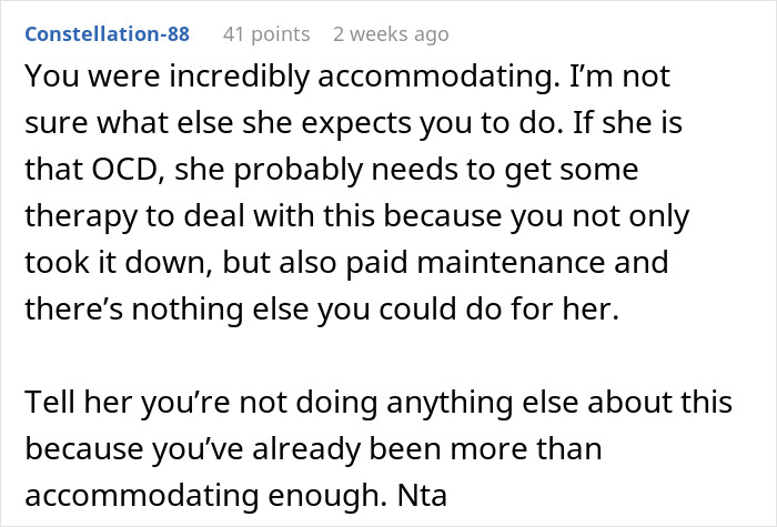 Reddit comment discussing a woman triggered by roommate&rsquo;s Jewish traditions due to OCD, with advice on accommodation and therapy.