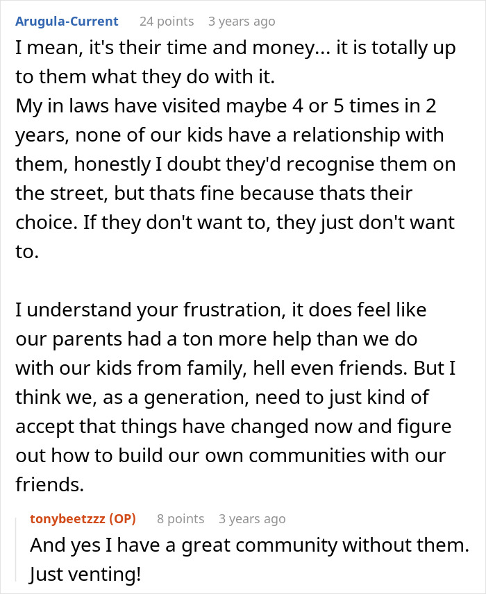Reddit discussion about modern parents and changing family dynamics, with mixed reactions from users sharing experiences. Reddit discussion about modern parents and changing family dynamics, with mixed reactions from users sharing experiences.
